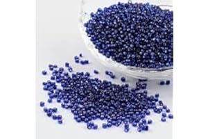 Handicraft Emporium Glass Seed Beads | Lined | 3mm | Blue | 50g