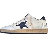 Golden Goose Men's Shoes Vintage Ball Star Leather Crackle 10283 Black &amp; White