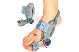 ORIGINTEK Correcteur Hallux Valgus Femme – Hallux Valgus Orthese Corrective avec Molette Réglable pour Corriger l’Angle, Coussin Gel Doux pour Soulager, Taille Unique Unisexe, Pied Gauche ou Droit (1 Pièce)