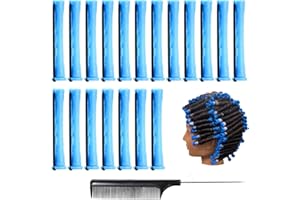 Arcjunys Dauerwellen Wickler Lockenwickler Klein 0.35 Inch Lockenwickler Kurze Haare Dauerwellen Wickler Groß Perm Rods Lockenwickler Dauerwelle mit Stahl Spießente für DIY Haarstyling 24Stück