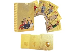 GENERISCH Football Stars Goldene Sammelkarten-Set, 55 Karten, Fußballspieler Edition