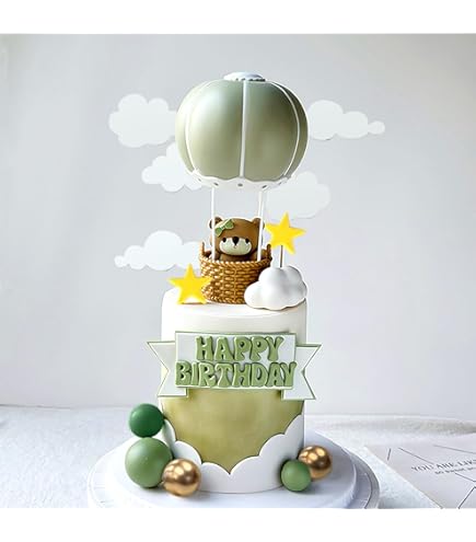 Decorazione Per Torta Con Orsetti Blu E Palloncini - Set Per Baby Shower E Compleanni - Foto 6