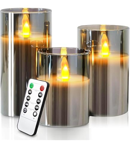 GenSwin Velas Parpadeantes Sin Llama Que Funcionan Con Pilas Con Temporizador De 6