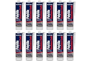 MAMAN 12 x Polycell Trade Decorators Caulk White Cartridge - 380ml