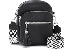 Atgbiem Pochette Bandoulière Femme Sacoche Femme Bandoulière Pochette Telephone Portable Petit Sac Bandouliere Femme Noir