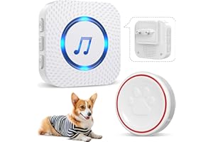 ChunHee Cat Doorbell / Dog Bell Buzzer Dog Pet Doorbell Sensor Touch Waterproof Doorbell Socket Receiver 1 x Receiver + 1 x Touch Doorbell