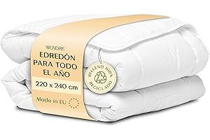 Wendre Edredón Cama 135/150 (220x240 cm) - Nórdico Transpirable 300GSM, Suave e Hipoalergénico, Certificado Oeko-Tex