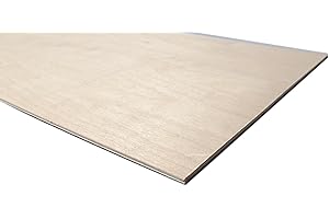 TRUSTLEAF 4mm Birch Plywood Sheet 600x300x 4mm - (Pack of 1) - Laserable Low Fume E1 Glue Ply