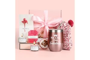 Comius Sharp Vinmugg i rostfritt stål med doftljus och strumpor, presenter till kvinnor, födelsedagspresent till flickvän, syster och mamma på 30-/40/50-årsdag, julklappar, presentidéer, presentset