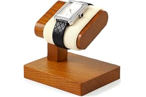 Papten Présentoir pour Montres en Bois, Rangement pour Montres Présentoir à Bijoux pour Femmes Hommes (Beige)
