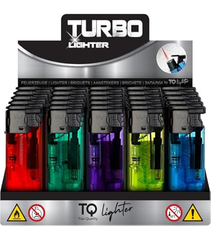 Box 50 Accendini Elettronici Ricaricabili - Accendini A Scatto Con Fiamma Regolabile - Foto 7