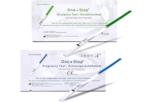 One+Step Kombipaket 40 x Ovulationstest und 10 x Schwangerschaftstest - Fruchtbarkeitstest für Frauen - Ovulationstest für Ei