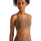 icyzone Workout Sports Bras for Women - Strappy Yoga Bra Padded Mid Impact Cross Back Workout Gym Bras