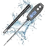 Glangeh Termometro da Cucina Digitale a Lettura Instantanea, IP66 Impermeabile Termometri per Alimenti con Sonda Lunga 13.2cm
