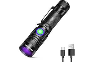 DARKBEAM UV Schwarzlicht Taschenlampe 395nm - Ladekabel USB Woods Lampe Mini Ultraviolett Licht LED Schwarzlichtlampe - Aushärtung von Harz, Detektor für Haustier/Katze/Hund Urin,Flecken,Skorpione