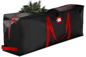 ZOBER Premium Jumbo Christmas Tree Storage Bag - Fits Up to 9 FT. Tall Artificial Christmas Trees, Durable Handles, Sleek Dual Zipper & Card Slot - Xmas Bag Made of Tear Proof 600D Oxford - 5 Year Warranty