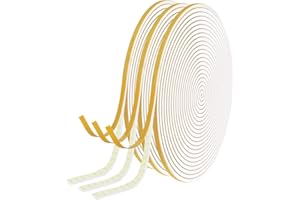 DIKER Dichtungsband Selbstklebend, Türdichtung Fensterdichtung 6mm(B) x1.5mm(D), Fenster Abdichten, Dichtband Tür Dichtung, Fensterabdichtung Holzfenster Weiß
