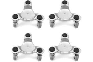 QWORK® 4 pièces 152mm Tri-Dolly en Acier, capacité de Charge de 180 kg, idéal pour déplacer des Meubles et des appareils électroménagers, Durable et Facile à Utiliser