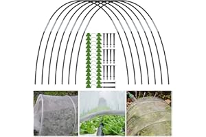 SANJIANKE-FS 90pcs/set Garden Hoops For Netting,Garden Hoops Greenhouse Frame,Gardening Houses Tunnel Support Frame, Plant Tunnel For Garden Fabric,Sturdy Garden Tunnel Support Frame For Garden Yards