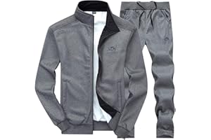 LBL LEADING THE BETTER LIFE LBL Men's Casual Tracksuit Set 2 Piece Athletic Sweat Suits Long Sleeve Full-Zip Running Joggers Set