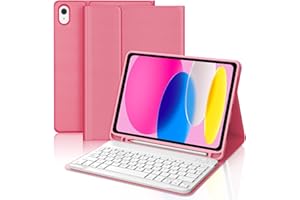 FOGARI Teclado para iPad A16 11 Generación 2025 11"/10 Generación 10.9" 2022, Funda iPad 11/10 Generacion con Español Ñ Teclado Bluetooth Magnético Desmontable para A16 11/10 Generacion, Rojo