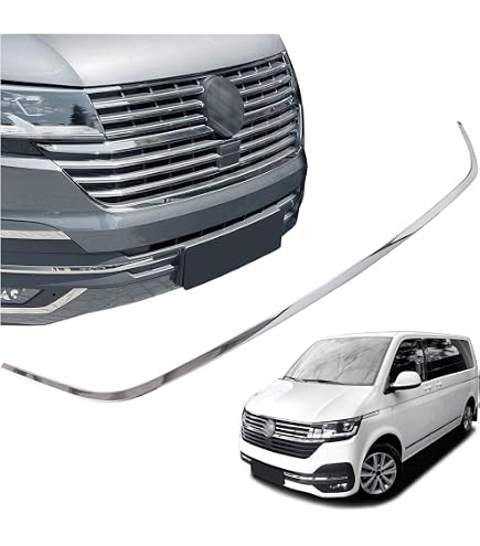 CHROMEMASTER | Kompatibel Mit VW T6.1 Caravelle 2019-2024 | Chromleisten Stoßstange Vorne, Untere Zierblende Der Frontschürze, Rostfreier Stahl