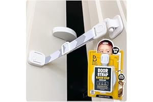 Door Buddy Child Proof Door Lock & Cat Door Stopper. Adjustable Door Strap Latch to Baby Proof Door & Keep Toddler out of Cat Food & Litter Box. Easy Pet & Baby Gate with Cat Door Interior Alternative