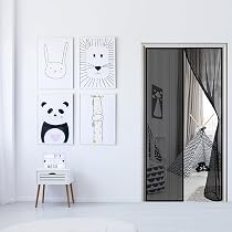 Magnet-Fliegengitter Für Türen & Terrassen – Selbstschließend, Schwarz, 85x205 Cm (mit Fiberglas-Netz)