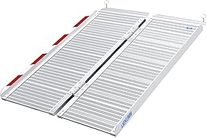 LIEKUMM Rampe de seuil de 90 cm Peut contenir jusqu'à 300 kg pour Fauteuil Roulant pour la Maison Les marches, Les escaliers, Les handicaps, Les Portes, Les fauteuils roulants