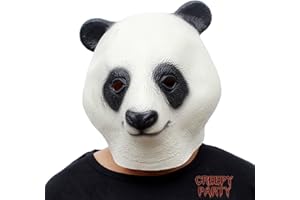CreepyParty Fiesta de Disfraces de Halloween Máscara de Cabeza de Látex Animal Panda