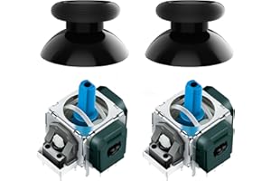 LONGYI TMR Elektromagnetische Joysticks für Switch Pro Controller, Anti Drift Präzise Stick Ersatz mit Langer Haltbarkeit, Inklusive Ergonomischer Thumbstick Kappen