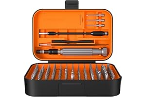 SOONAN 150 en 1 Set de Tournevis de Précision, Set de Tournevis Portable avec 120 Embouts Magnétiques Tournevis Torx Hex Pour Téléphone, Ordinateur Portable, PC, Montre, Lunettes，Orange