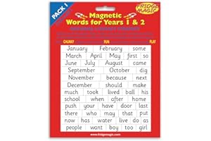FRIDGE MAGIC National Literacy Strategy Magnetic Words for Years 1&2 PACK 1 Key Stage 1