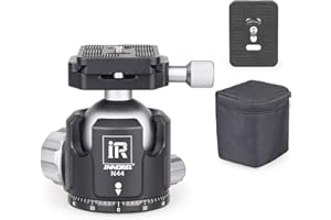 INNOREL N44 Kugelkopf Stativköpfe Tripod Head Niedrige Profile Kugelkopf 360 Grad Drehbarer Durchmesser 44mm Max. Belastung 25kg für DSLR Langfokus Stativ Monopod legierte Kugelkopf mit Einer Tasche
