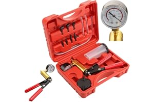 ‎KINGSAID KingSaid Unterdruck Prüfgerät Bremsenentlüftungsgerät Unterdruckpumpe Kfz Werkzeug Motorrad Druckpruft Vakuumtester mit Tragetasche Vakuummeter für Kraftfahrzeuge LKW und Motorräder