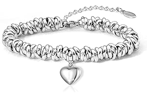 Seleneva Regalo Donna Compleanno Bracciale da Donne Ragazze, Cuore 26 Lettera Iniziale Alfabeto A-Z Ispiratore Braccialetto Idee Regalo di Natale da Amici Sorella Figlia Laureato