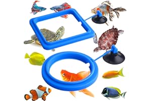 Molain Anello per l'alimentazione dei pesci, 2 pezzi, mangiatoia per pesci d'acquario e tartarughe, accessori per mangiatoia per guppy, Bettas, pesci rossi, tartarughe (blu)