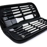 ARTIFY Paint Brush Set, 10 Pieces Paint Brushes for Acrylic Painting with case, Nylon Hair Brushes for Acrylic, Watercolor, O