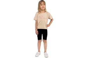 looksy Short de Cyclisme pour Fille – Couleurs Unies et Vives, Taille élastique, Tissu en Coton Confortable et Respirant, Durable et Facile à Porter, Disponible en Tailles 3-13 Ans, 19 Couleurs