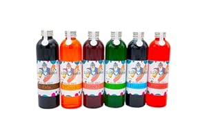 Hopser Food Fun Myrtille,Pastèque Sirop party set , boissons, glace glacée à faire soi-même , machine à slush concentré 1:5, Pas d'ajout de sucre nécessaire 6 x 250ml pour slush