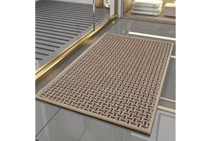 WUMEIJIAJU Kitchen Rugs, Kitchen Mats Non-slip, Washable & Absorbent Kitchen Carpets Doormat Entry Mat for Kitchen, Front of Sink, Doorway, Hallway, Laundry (Brown, 45x70cm)