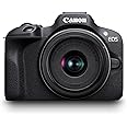 Canon EOS R100 - Compact Mirrorless Digital Camera - 24.1 MP, 4K Resolution - Dual Pixel CMOS AF, DIGIC 8 Processor - 6.5 FPS Continuous Shooting - Face & Eye Detection, Bluetooth, Wi-Fi, GPS
