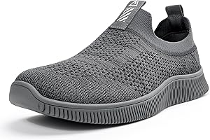 MrToNo Hommes Femmes Chaussures Slip on Sneakers Chaussure sans Lacets De Course Sport Casual Chaussures De Respirantes Légères Outdoor Fitness Gym Shoes Confortables