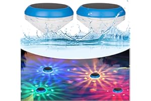 SUGFAY Lumière Piscine Flottante,Lampe Solaire Piscine avec RGB Couleurs Changement,Étanche Boule Lumineuse Piscine,Lumières de Piscine à LED Extérieures Pour Enfants,Baignoire,Spa,Piscine,Jardin,Fête