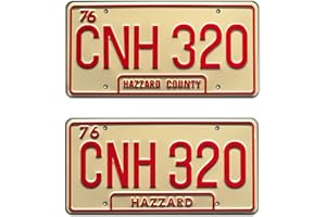 CELEBRITY MACHINES Dukes of Hazzard | General Lee | Metal Stamped License Plates