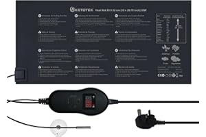 KETOTEK Seedling Heat Mat with Thermostat 220V 30W, Temperature Controlled Heat Mat with Probe for Seeds Germination Plants, 0°C~42°C