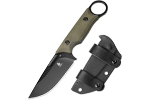 Kizer Cabox Cuchillo de Hoja Fija, Cuchillo de Caza de Hoja Fija de Acero D2 de 3,36" con Mango G10 y Funda, Cuchillos de Supervivencia para Acampada 1048A3