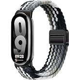 Rongep [&Ouml;rg&uuml; Loop] Xiaomi Mi Band 10/9/8 ile Uyumlu Kordon Manyetik Toka Mekanizmalı Yumuşak ve Konforlu Smart Band10 Kordon 