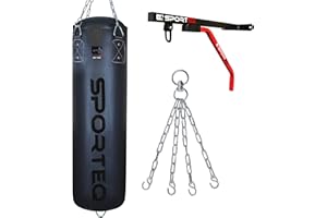 Sporteq Dyno Heavy Filled Boxing Punch Bag 3FT, 4FT & 5FT for All Ages & Genders | Punching Martial Arts Kickboxing Muay Thai Karate | Home & Commercial Gym Use