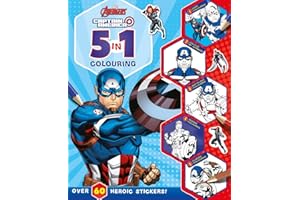 Marvel Avengers Captain America: 5 in 1 Colouring